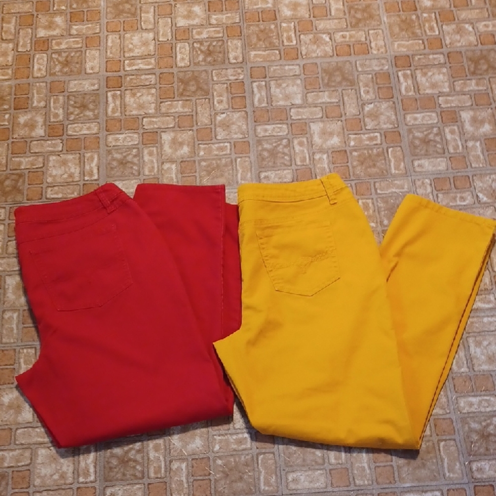 Cato Red And Gold Pants Women's Size 16-16 W